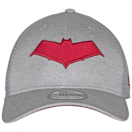 DC Comics Red Hood Symbol Grey Shadow Tech New Era 39Thirty Fitted Hat